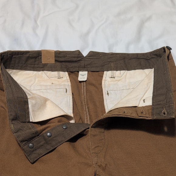Ralph Lauren Double RL Brown Chinos Straight-Leg Cotton - Picture 7 of 13